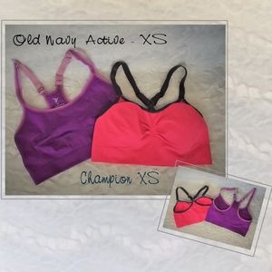 🍃 Champion XS & Old Navy Active XS Bra's Teen
